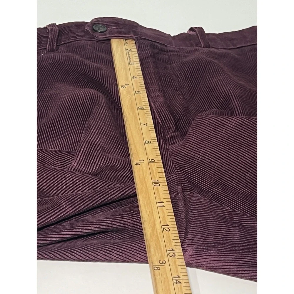 Lauren Ralph Lauren Corduroy Pants Mens 34x30 (Fits 34x29) Maroon Stretch Slim